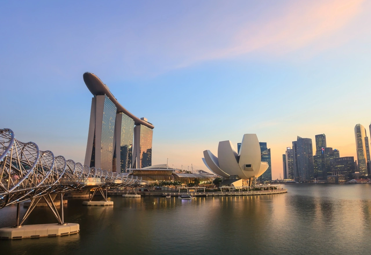 อ่าวมารีน่า Marina Bay Sands สัญลักษณ์การท่องเที่ยวสิงคโปร์